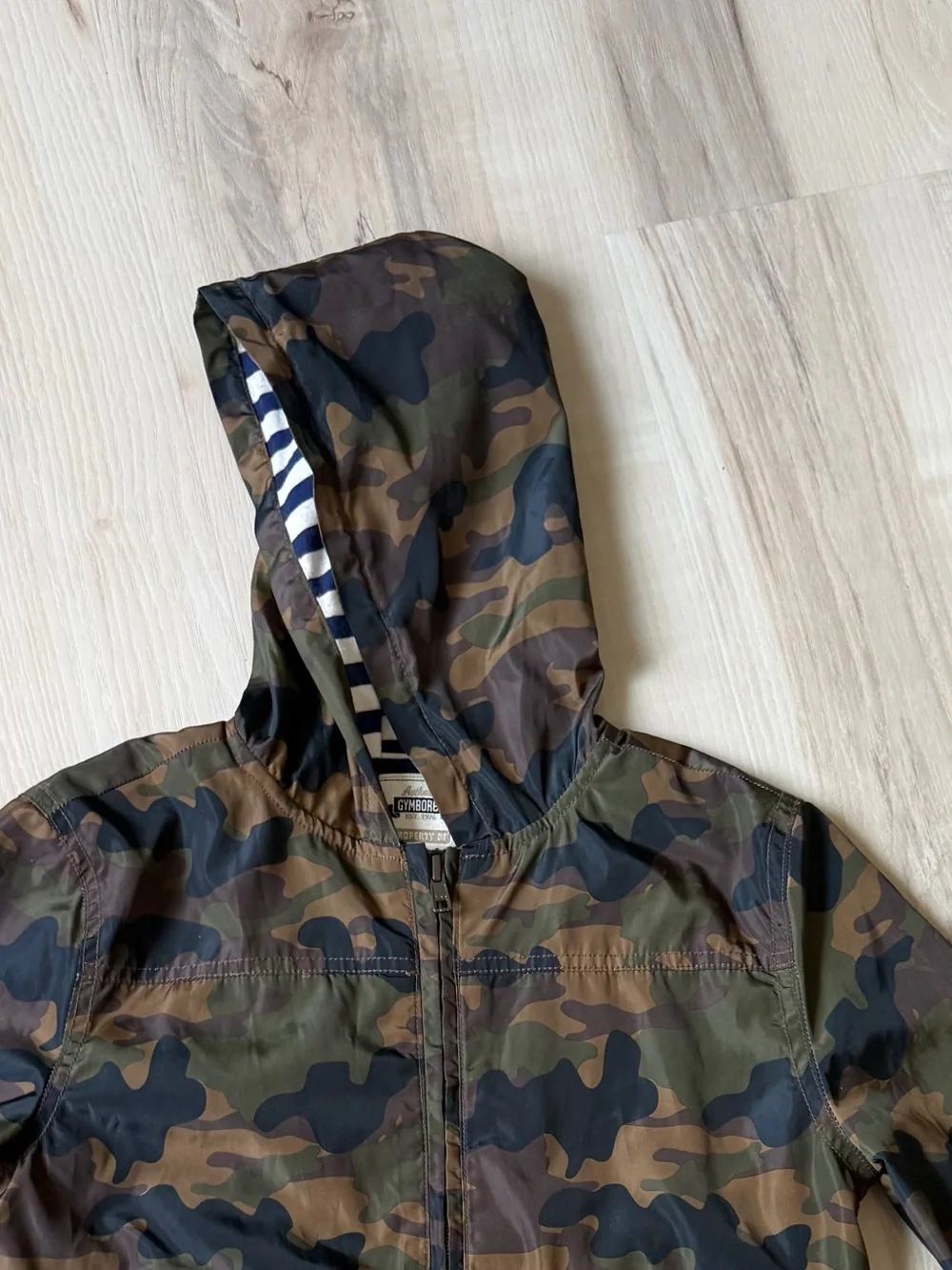 Gymboree Kids Lined Camo Raincoat size 5 - 6